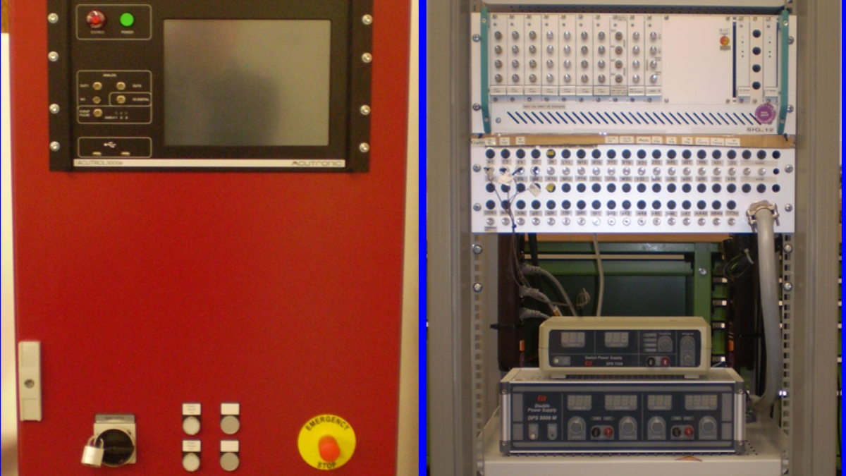 Operating unit and data recording unit of the 2-axes rate table